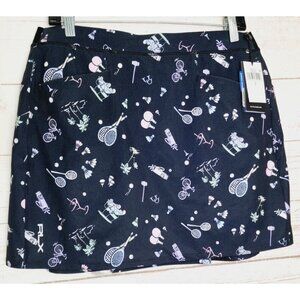 Black Multi Print Stretch Wiking Skort Ralph Lauren Women 5/15 | Large